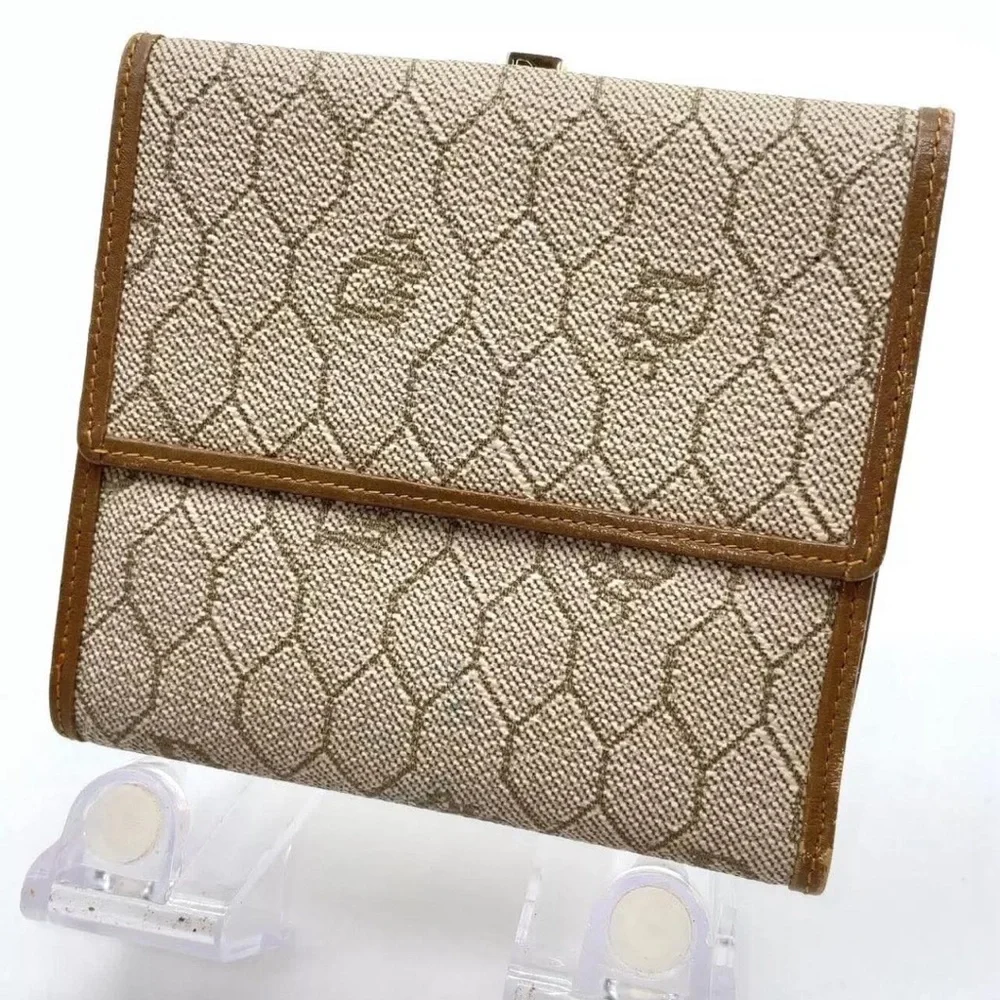 Vintage Dior Kisslock Leather Tri-fold Wallet- Free Gift